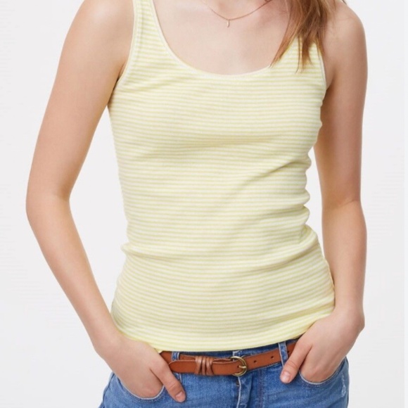 Ann Taylor LOFT Cotton Striped Essential Tank Top - Picture 1 of 1